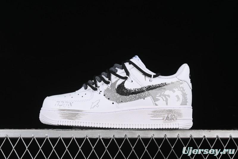 Nike Air Force 1 '07 Low Peace Dove Spray Custom Low-Top Casual Sneakers - ZH0316-031