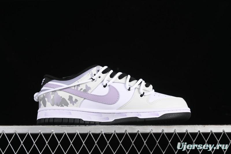 Nike Dunk Low SB Special Mission Camo Navy Black White Purple Grey Skateboarding Shoes - DD1391-100