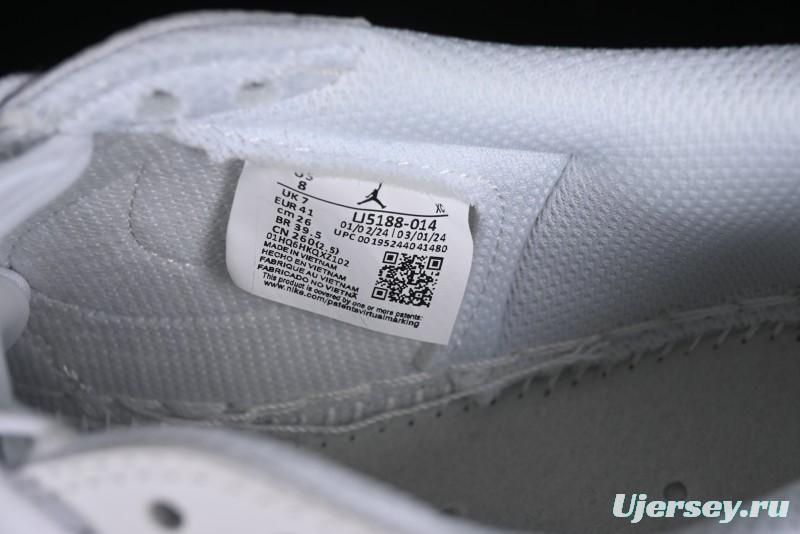 Nike Travis Scott x Fragment Design x Air Jordan 1 Low OG SP AJ1 Gucci Collaboration - White Low-Top Casual Sneakers LJ5188-014