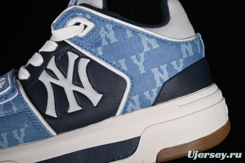 New York Yankees Chunky Liner Mid Denim Monogram Sandals with Thick Sole - 3ASXCHL4N50BLS