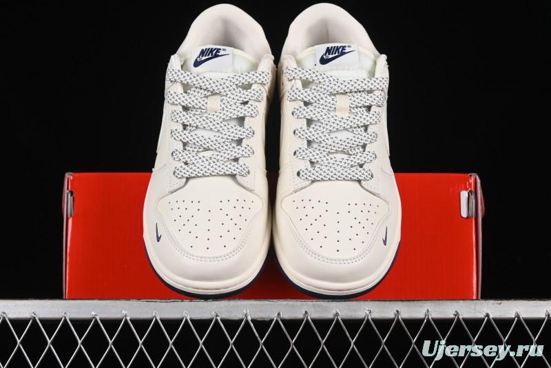 Nike SB Dunk Low Supreme Collaboration - Classic Beige Blue Anniversary High-End Custom Low-Top Casual Skate Shoes - XX8888-003