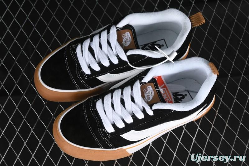 Vans Knu Skool Low Top Retro Casual Vulcanized Skate Shoes with Chunky Tongue - VN0009QCCJI