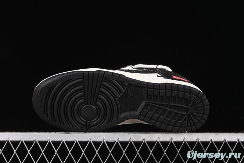 Nike SB Dunk Low SUP Collaboration - Strap Black Hook Anniversary High-End Custom Low-Top Casual Skate Shoes - SJ2068-288