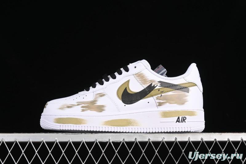 Nike Air Force 1 '07 Low Casual Sneakers with Anime-Inspired Hand-Painted Design and Triple Swoosh Shadow - CW2288-111