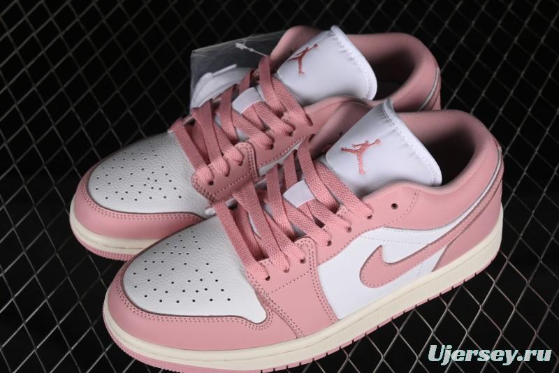 Nike Air Jordan 1 Low AJ1 Pink White Low-Top Casual Sneakers - DC0774-162