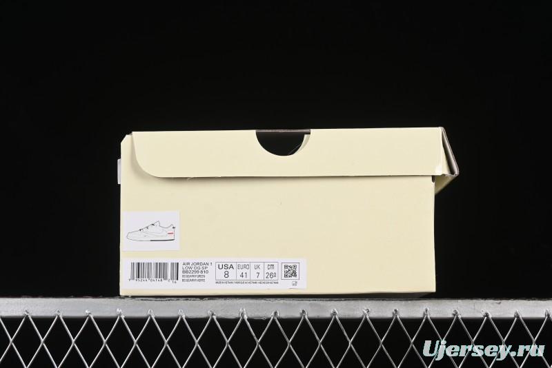 Nike Travis Scott x Fragment Design x Air Jordan 1 Low OG SP AJ1 Supreme Collaboration - BB2299-810