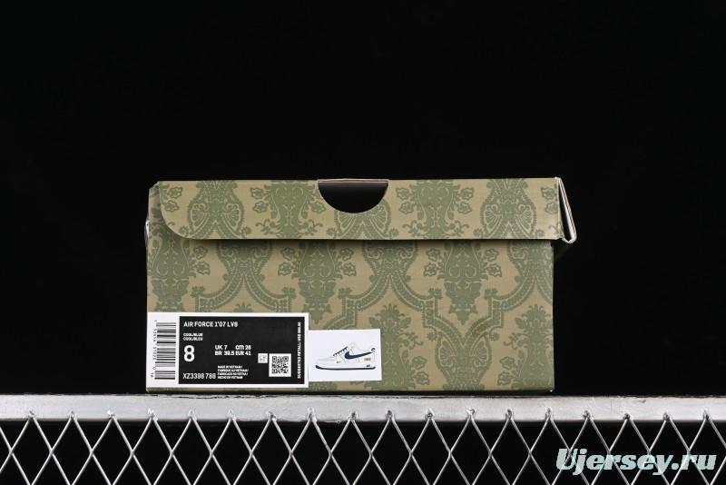 Nike Air Force 1 '07 Low Gucci Collaboration - Light Blue Linen Low-Top Casual Sneakers - XZ3398-788