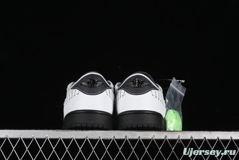 Nike Air Jordan 1 Low Method of Make Casual Sneakers with Metallic Grey Design - HM3689-001