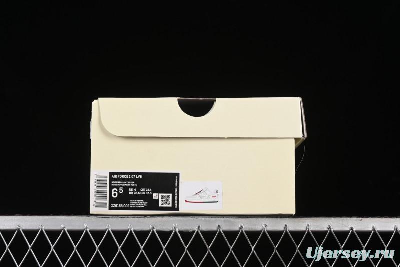 Nike Air Force 1 '07 Low Supreme Casual Sneakers in Beige Red Green - XZ6188-009