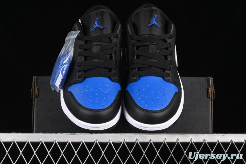 Nike Air Jordan 1 Low Retro Basketball Shoes in Black/Blue - 553558-042
