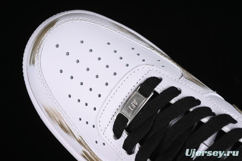 Nike Air Force 1 '07 Low Casual Sneakers with Anime-Inspired Hand-Painted Design and Triple Swoosh Shadow - CW2288-111