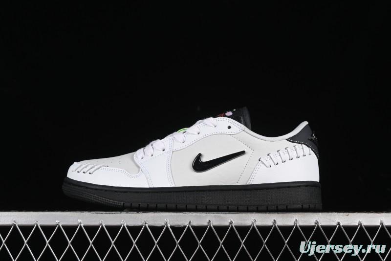 Nike Air Jordan 1 Low Method of Make Casual Sneakers with Metallic Grey Design - HM3689-001