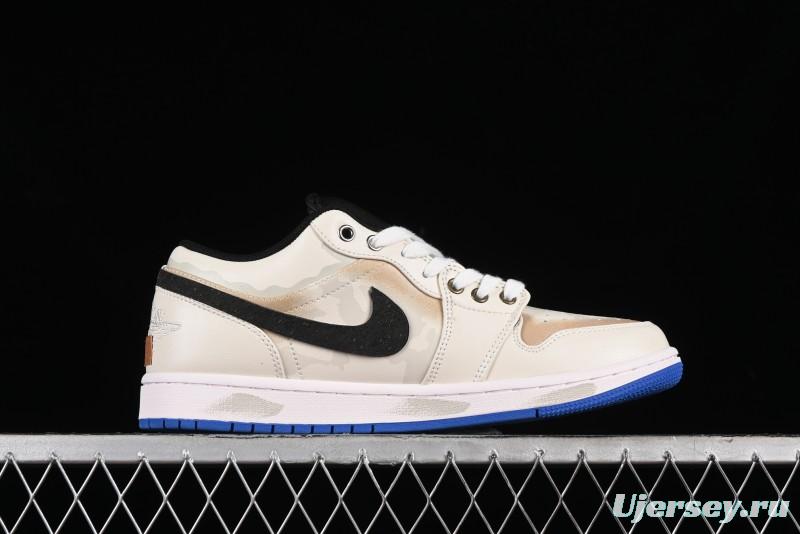 Nike Air Jordan 1 Low Retro Basketball Shoes Panda Mischief Pioneer Rider - 553560-140