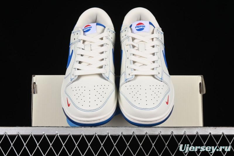Nike SB Dunk Low Pepsi Anniversary Premium Custom Low-Top Casual Skate Shoes - XB3802-349