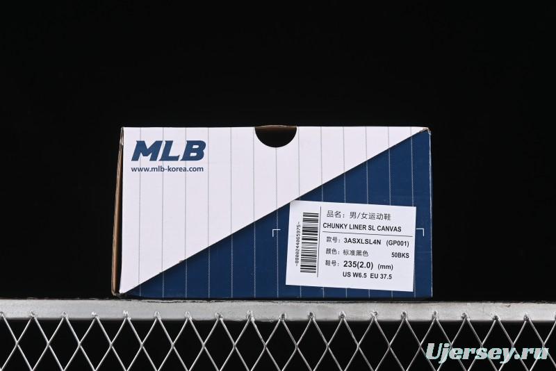 New York Yankees MLB Chunky Liner SL Canvas Sneakers with Thick Sole - 3ASXLSL4N50BKS