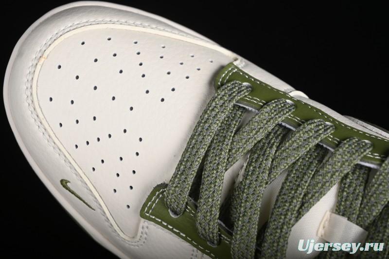 Nike SB Dunk Low x Supreme Stone Island Collaboration Beige Green Starry Sky Anniversary High-End Custom Low-Top Casual Skate Shoes - BB9866-004