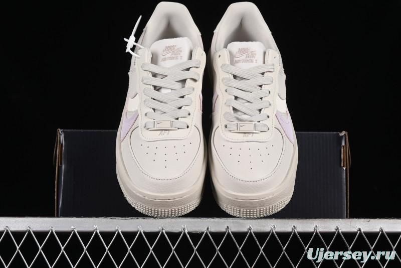 Nike Air Force 1 PLT AF ORM Triple White Low Top Casual Sneakers - DJ9946-108
