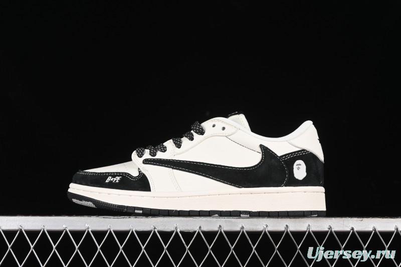 Nike Travis Scott x Fragment Design x Air Jordan 1 Low OG SP Sneakers - XY2688-106