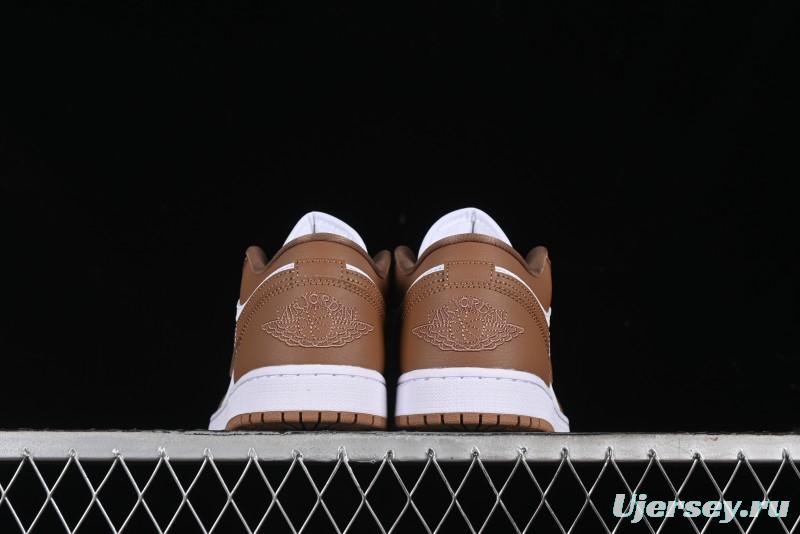 Nike Air Jordan 1 Low AJ1 White Tan Low Top Casual Sneakers - DC0774-202