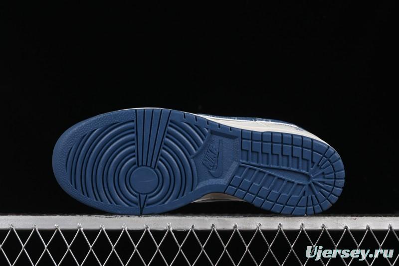 Nike SB Dunk Low LV Collaboration - Light Blue Denim Hook Anniversary High-End Custom Low-Top Casual Skate Shoes - JH8310-955