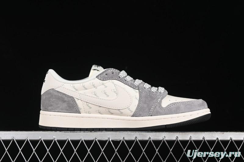 Nike Travis Scott x Fragment Design x Air Jordan 1 Low OG SP AJ1 Retro Sneakers - XY2688-124