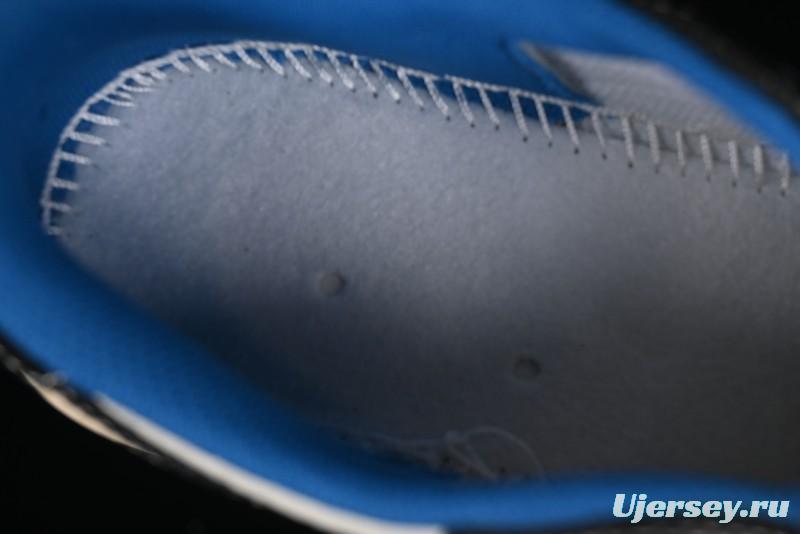 Nike Travis Scott x Fragment Design x Air Jordan 1 Low OG SP AJ1 Bape Collaboration - Crocodile Leather Black White Blue Low Top Casual Sneakers - XZ2828-001