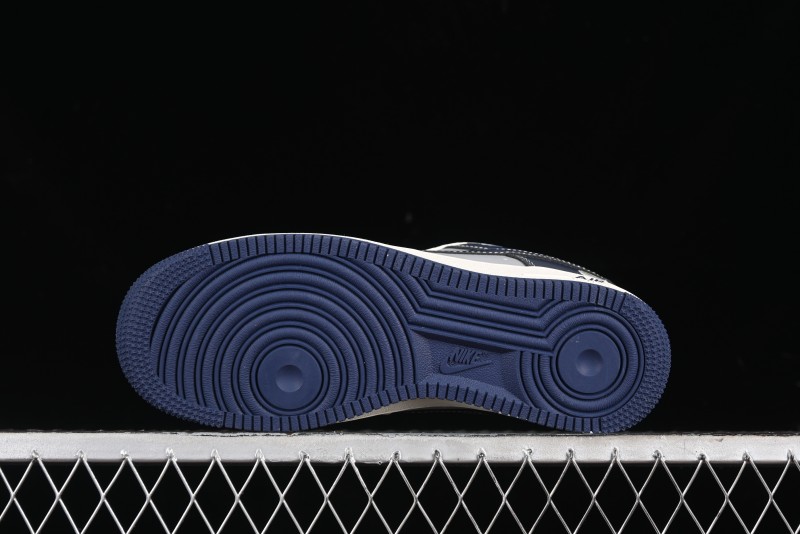Nike Air Force 1 '07 Low Bape Collaboration - Deep Blue Grey Low-Top Casual Sneakers BB6566-206