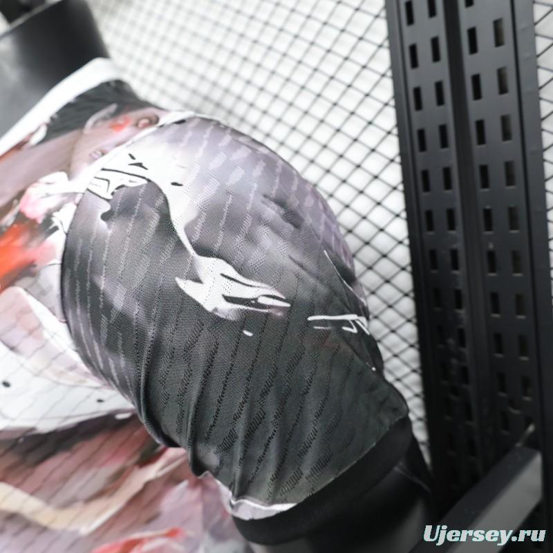 Player Version 2025 Japan National Team Black with One Piece Gear 5 Luffy Design Jersey