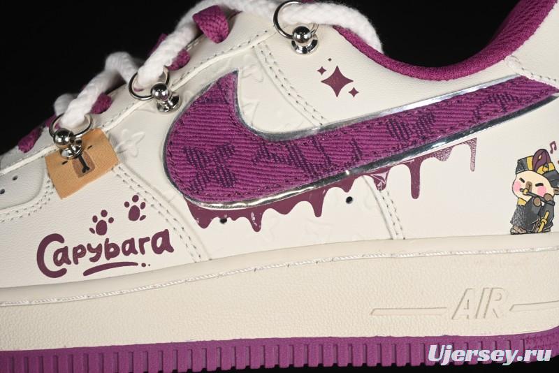Nike Air Force 1 '07 Low x Capybara "Flute Blowing Boy" Casual Lace-Up Sneakers - LV0506-660