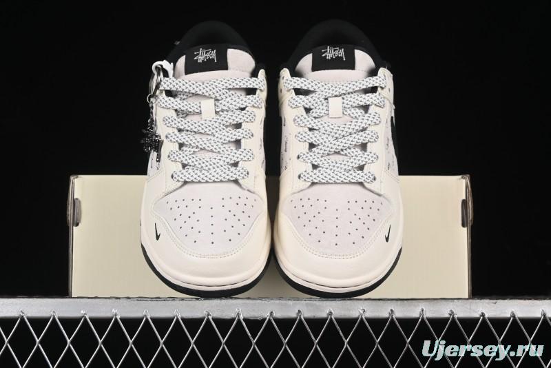 Nike SB Dunk Low Stussy Collaboration - Anniversary High-End Custom Low-Top Casual Sneakers - XY1688-016