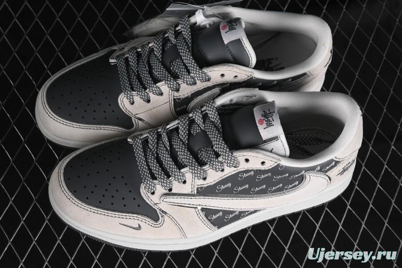 Nike Travis Scott x Fragment Design x Air Jordan 1 Low OG SP AJ1 Retro Sneakers - XZ3398-002