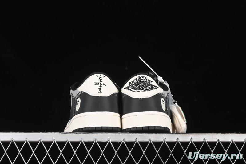 Nike Travis Scott x Fragment Design x Air Jordan 1 Low OG SP AJ1 Bape Collaboration - BB6511-626