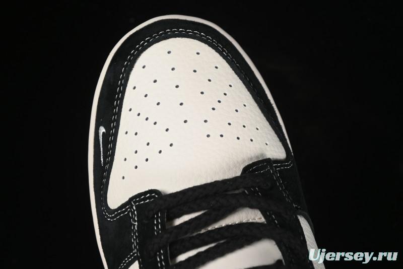 Nike SB Dunk Low Carhartt Collaboration - Off White Black Swoosh Anniversary Custom Low-Top Casual Skate Shoes - SJ1089-005