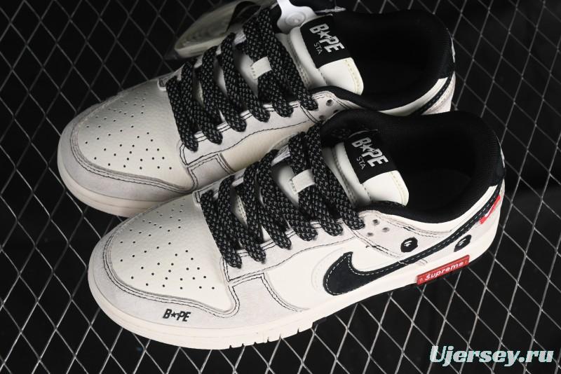 Nike SB Dunk Low Supreme x Bape Anniversary Custom Sneakers - MM1089-017