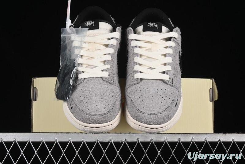 Nike SB Dunk Low Stussy Series - Battle Grey Black Hook Anniversary High-End Custom Low-Top Casual Skate Shoes - MM1089-027