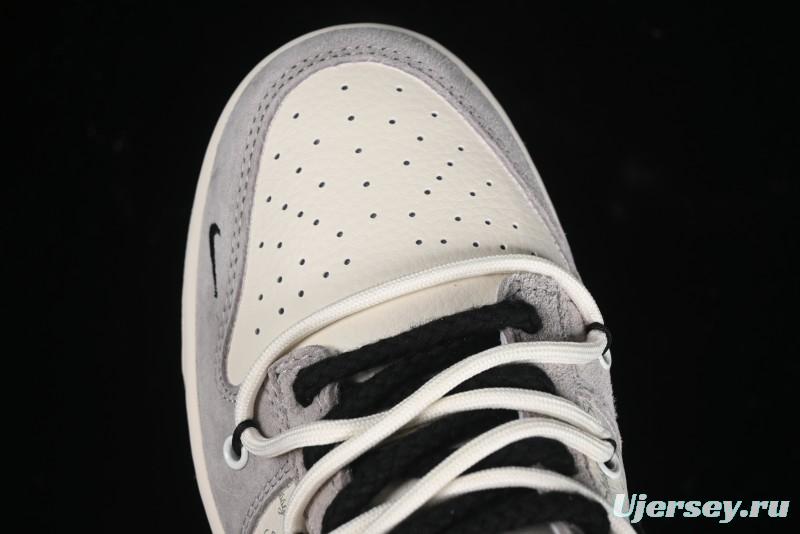 Nike SB Dunk Low Stussy Bandana Black Swoosh Anniversary Custom Low-Top Casual Skate Shoes - SJ2068-306