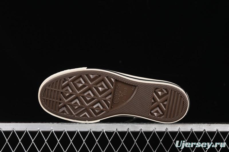 Converse Chuck 1970s Winter Waterproof Leather High-Top Sneakers with Gold Eyelets and Fleece Lining - A12443C