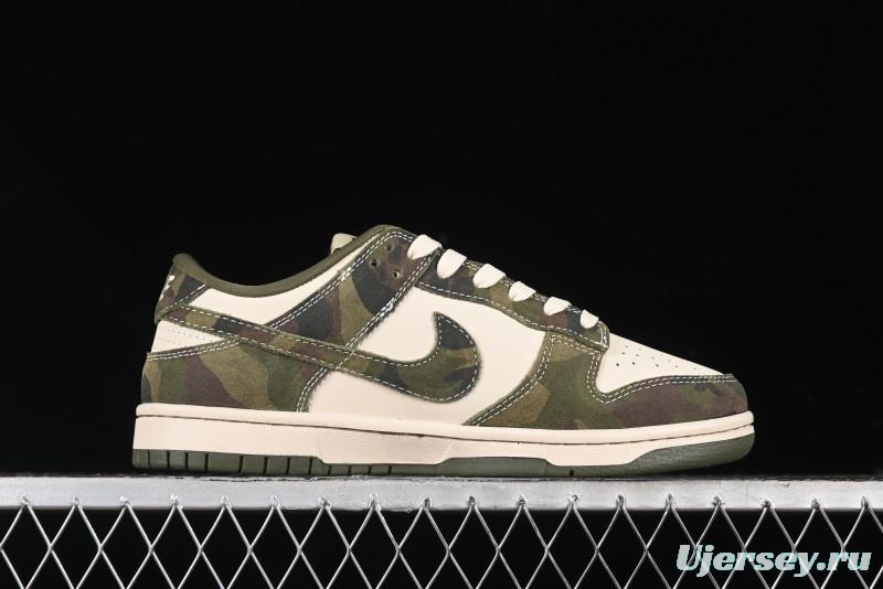 Nike SB Dunk Low Bape Collaboration - Jungle Camouflage Anniversary Custom Low-Top Casual Skate Shoes - CH6336-230
