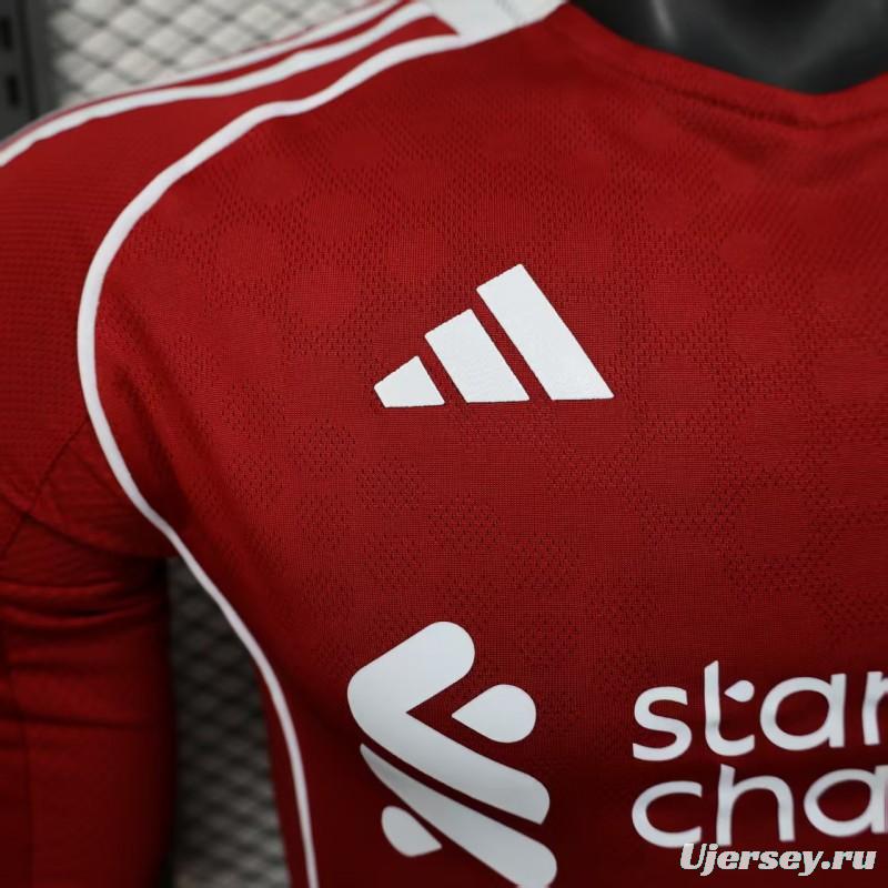Player Version 25/26 LIverpool Home Long Sleeve Jersey