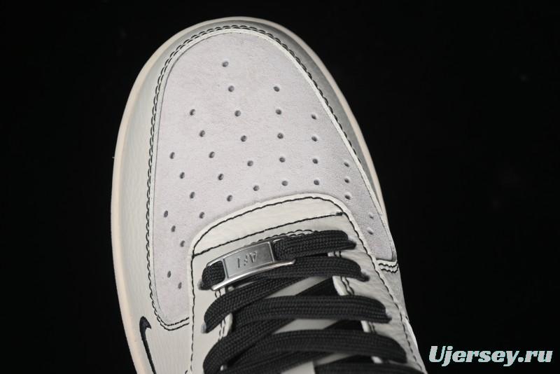 Nike Air Force 1 '07 Low Supreme Collaboration - Beige Grey Pigskin Low-Top Casual Sneakers - XZ6188-018