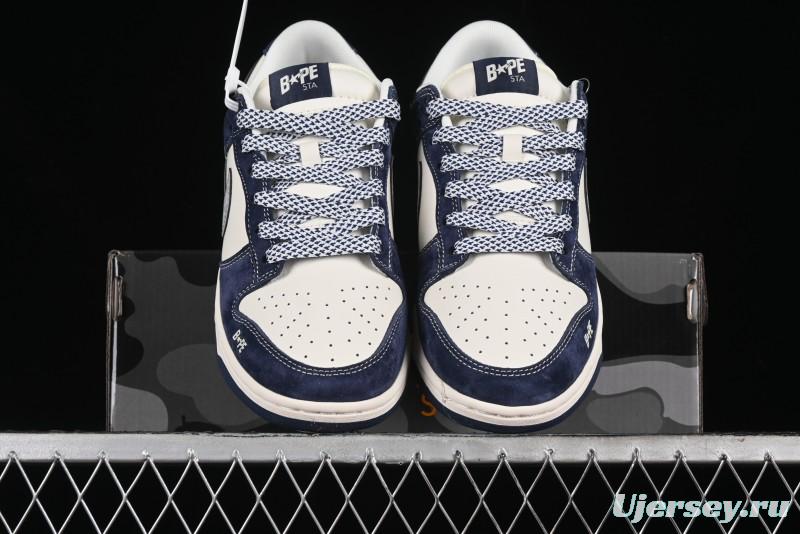 Nike SB Dunk Low Bape Collaboration Anniversary Edition Customized Low-Top Casual Sneakers - XY1688-008