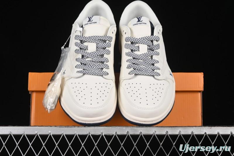 Nike Travis Scott x Fragment Design x Air Jordan 1 Low OG SP AJ1 LV Collaboration - XZ1268-003