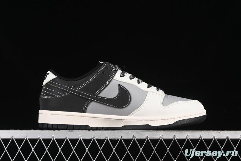 Nike SB Dunk Low BAPE Collaboration Anniversary Edition - White Grey Black Low Top Casual Skate Shoes - BB8969-007