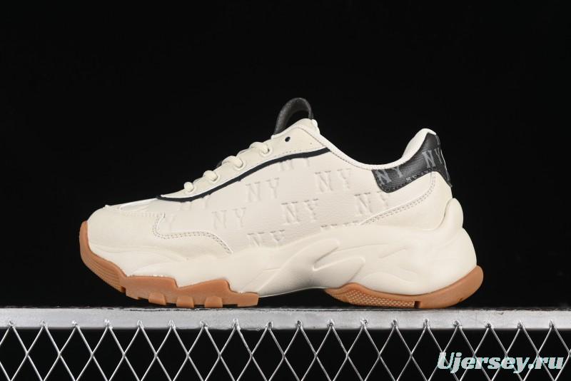 New York Yankees MLB Bigball Chunky Embo Monogram Thick Sole Sandals - 3ASHBEM4N50IVS