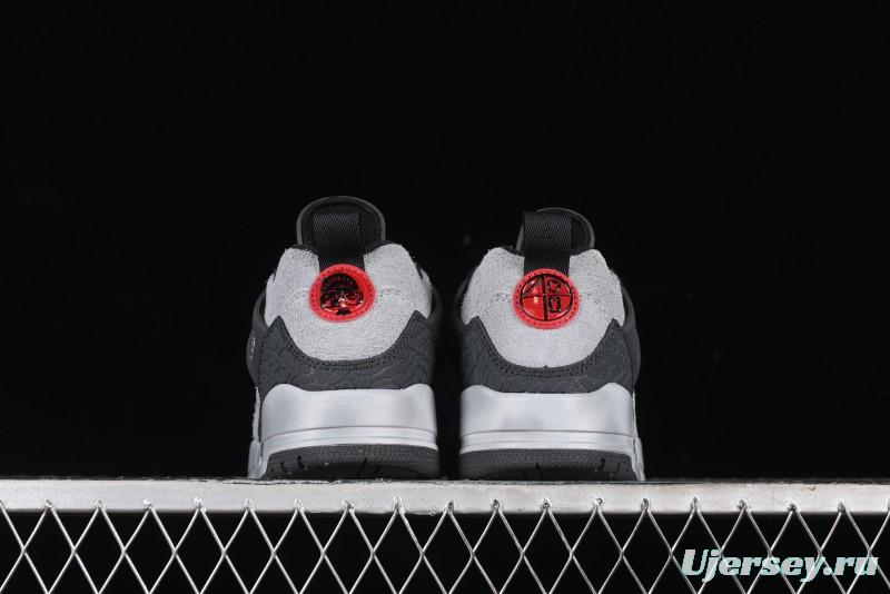 Nike Jordan Spizike Low AJ Hybrid Elements Black Grey Crack Leather Casual Sneakers - FQ1759-002