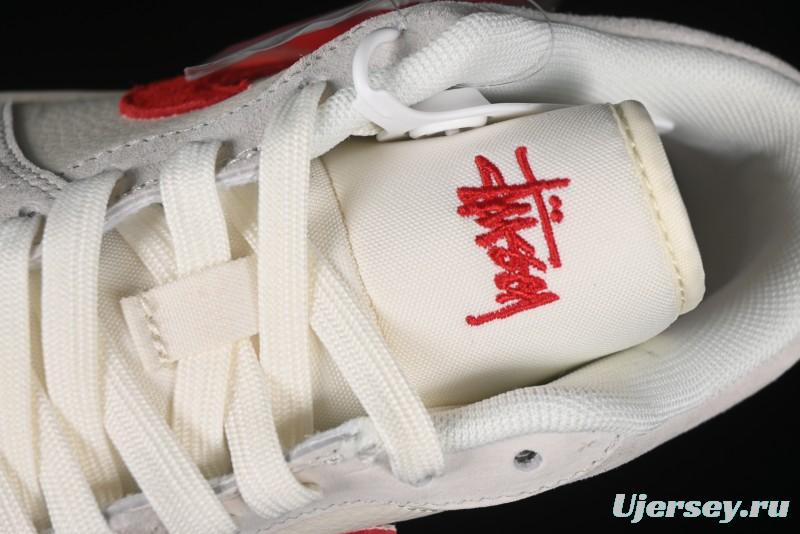 Nike Air Jordan 1 Low Stussy Collaboration - Pink Pig Retro Low-Top Basketball Shoes - SJ9950-023