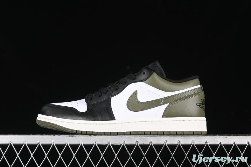 Nike Air Jordan 1 Low "Medium Olive" Casual Sneakers - 553558-092