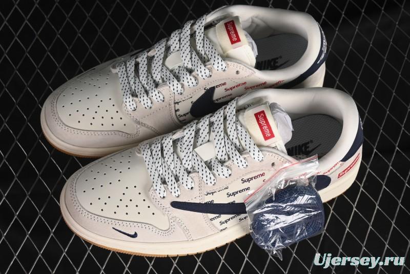 Nike Travis Scott x Fragment Design x Air Jordan 1 Low OG SP AJ1 Supreme Collaboration - JH6088-613