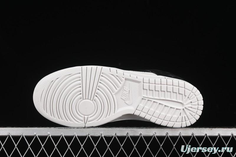 Nike SB Dunk Low LV Collaboration - Embossed White Black Print Anniversary High-End Custom Low-Top Casual Sneakers - DQ1098-361
