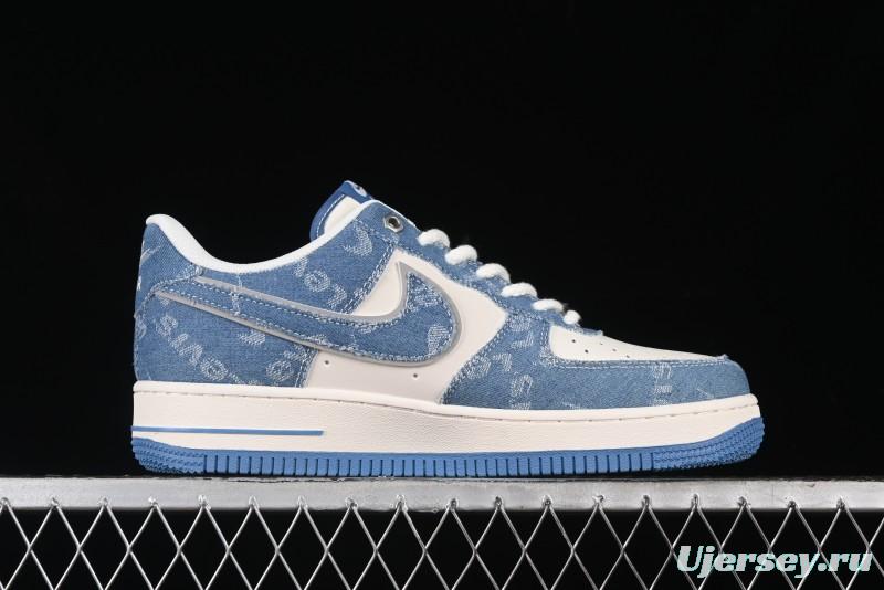 Nike Air Force 1 '07 Low Levi's Denim Collaboration - Light Blue Denim Low-Top Casual Sneakers - SJ6698-003